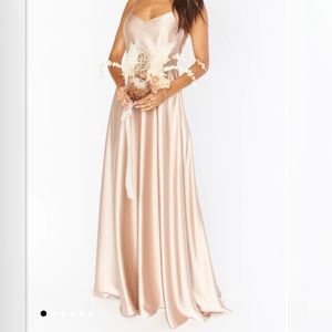 Faith Maxi Dress ~ Champagne Luxe Satin Large